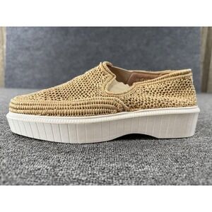 Isabel Marant Shoes Womens 7 Beige Woven Platform Slip On Raffia